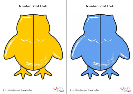 Owl number bonds blank large Owl number bonds blank large