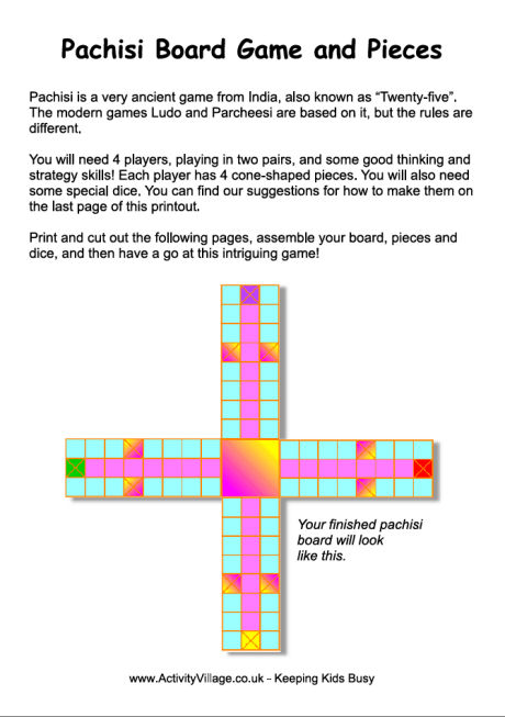 Pachisi game board printable Pachisi game board printable