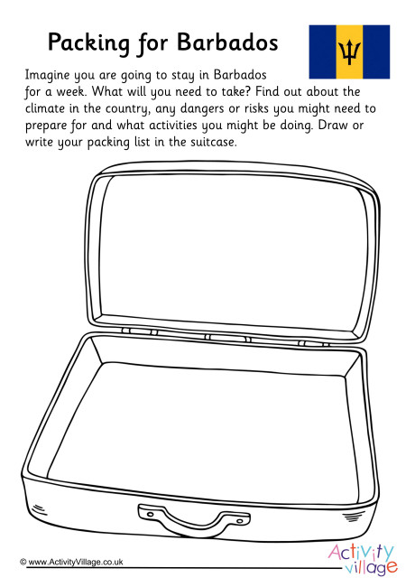 Packing For Barbados Worksheet