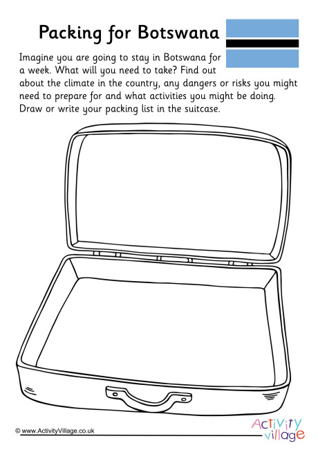 Packing For Botswana Worksheet