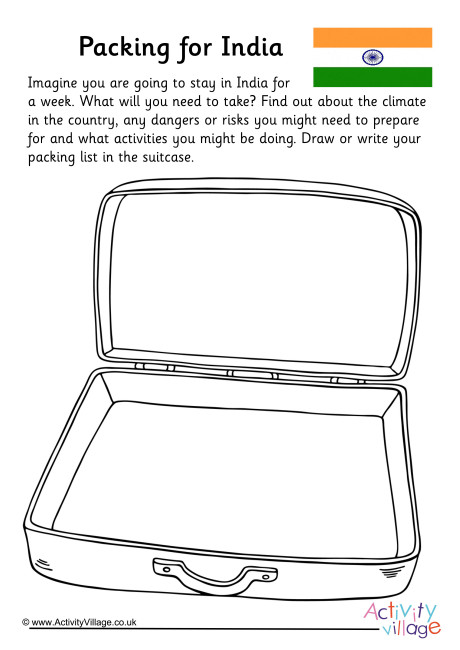 Packing For India Worksheet