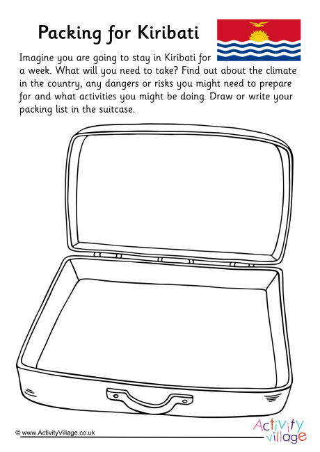 Packing For Kiribati Worksheet