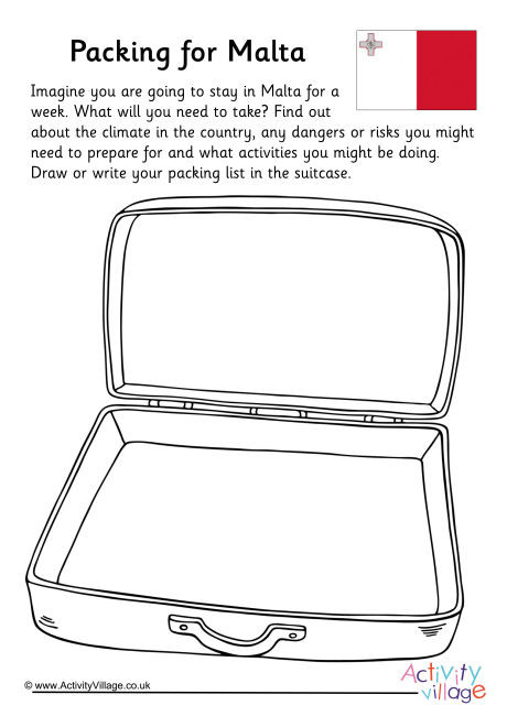 Packing For Malta Worksheet