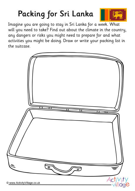 Packing For Sri Lanka Worksheet