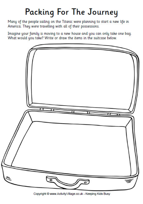 Packing for the Titanic worksheet Packing for the Titanic worksheet