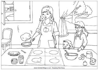 Pancake Day Colouring Pages