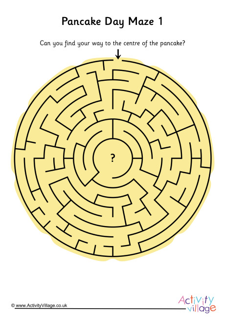 Pancake Day maze 1