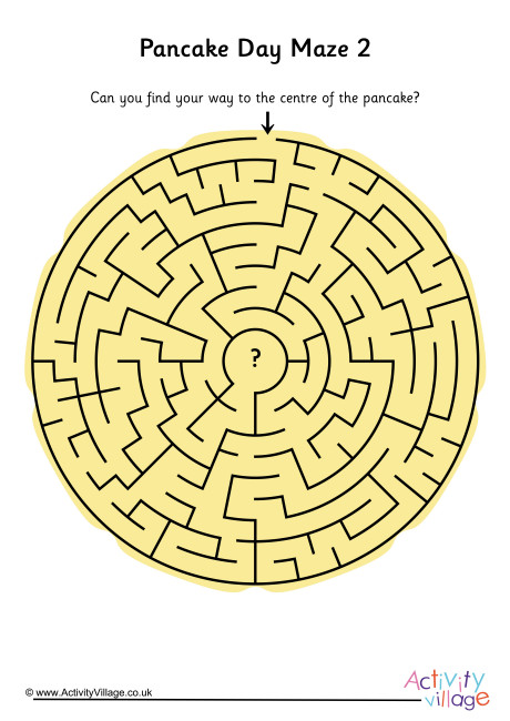 Pancake Day maze 2