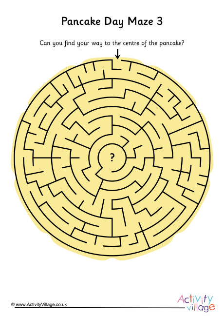 Pancake Day maze 3