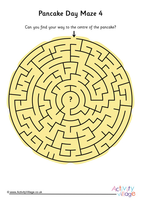 Pancake Day maze 4