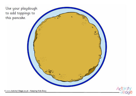Pancake toppings playdough mat