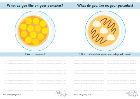 Pancake toppings tally activity Pancake toppings tally activity