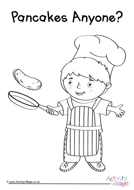 Pancakes anyone colouring page