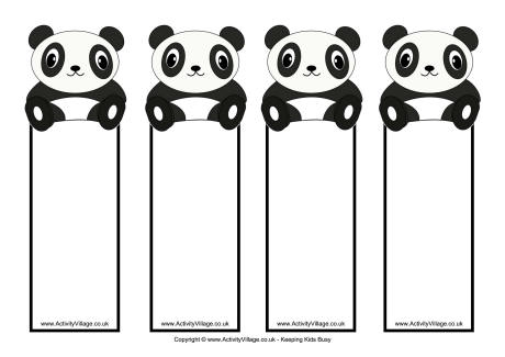 Panda bookmarks - blank
