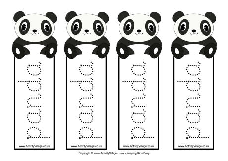 Panda tracing bookmarks