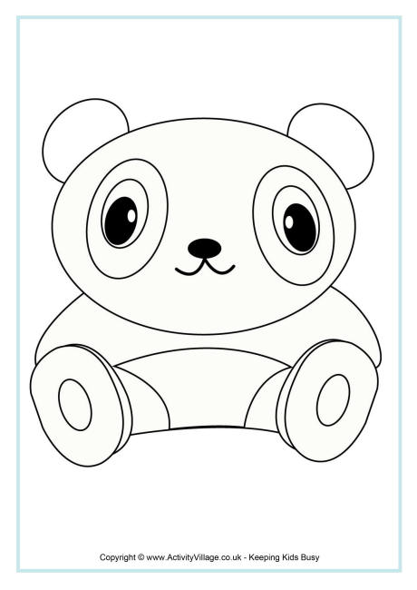 Panda colouring page