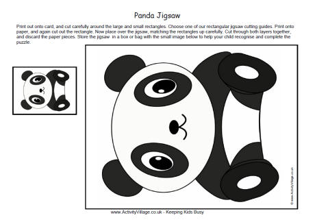Panda jigsaw Panda jigsaw