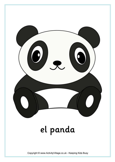 Panda poster - Spanish