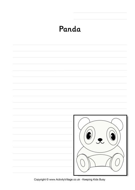 Panda writing pages