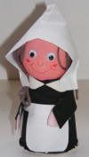 Paper cup pilgrim girl craft