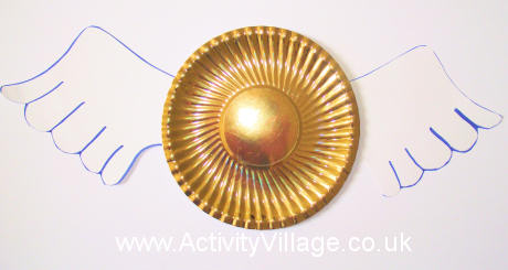 Paper plate golden snitch