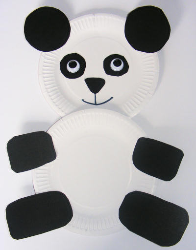 Paper Plate Panda Craft