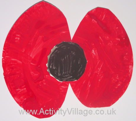 Our finished paper plate poppy