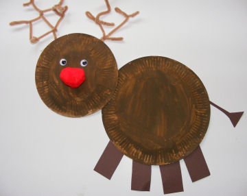 Paper Plate Rudolph craft
