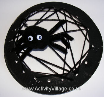 Paper plate spider web