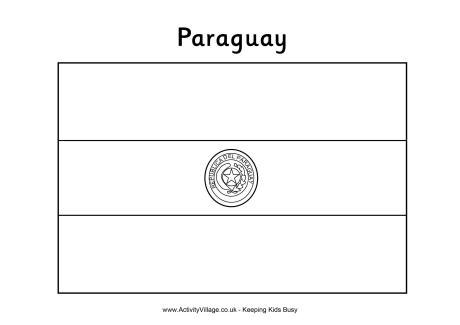 Paraguay Flag Colouring Page