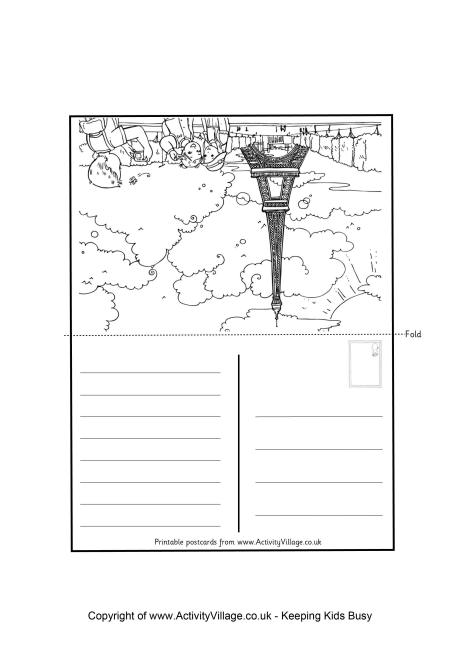 Paris Eiffel Tower postcard