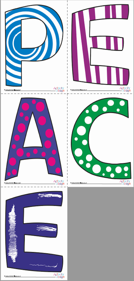 Peace letters - pattern