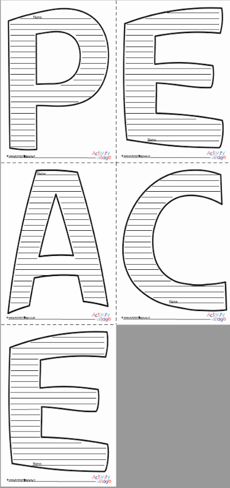 Peace letters - ruled