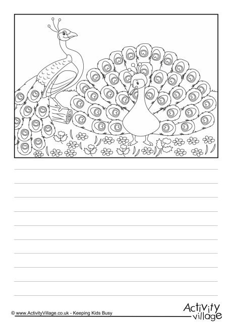 Peacocks Scene Story Paper