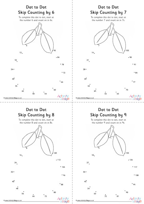 Pear dot to dot skip counting