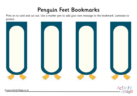 Penguin Feet Bookmarks