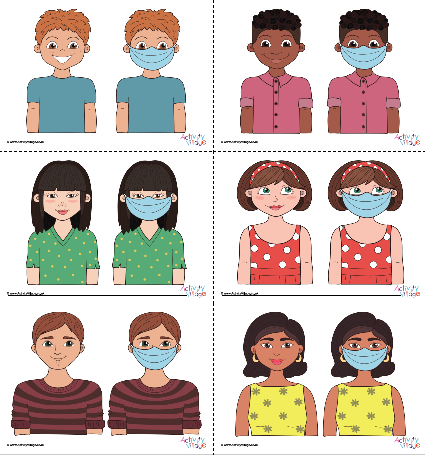 People wearing masks poster et People wearing masks poster et