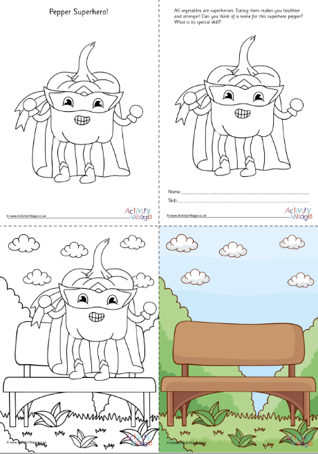 Pepper Superhero colouring set Pepper Superhero colouring set
