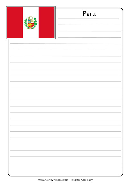 Peru notebooking page