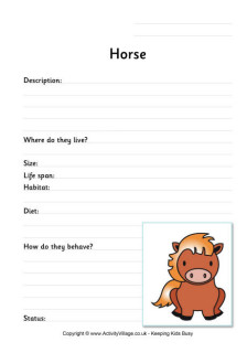 Pet Animal Fact Finding Worksheets