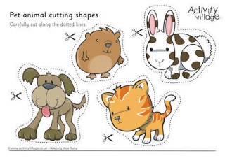 Pet Animal Scissor Activities