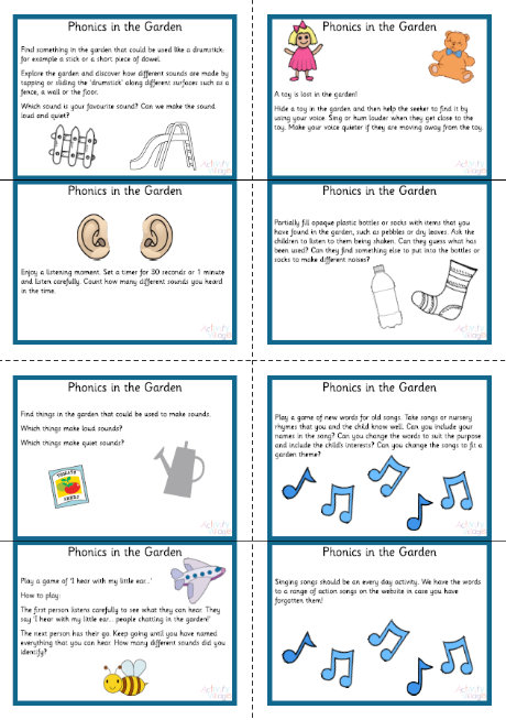 Phase 1 phonics in the garden Phase 1 phonics in the garden