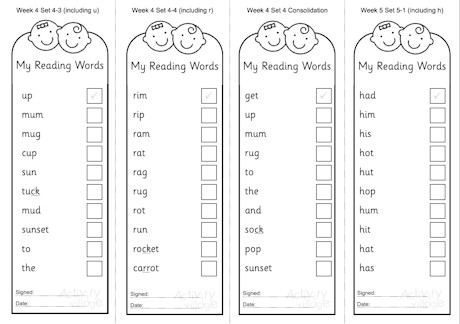 Phase Two reading practice slips Phase Two reading practice slips