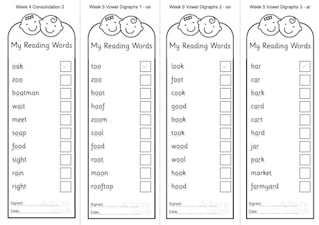 Phase Three reading practice slips Phase Three reading practice slips