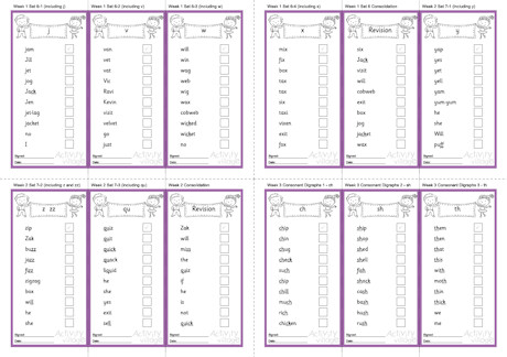 Phase Three reading practice slips - bordered Phase Three reading practice slips - bordered