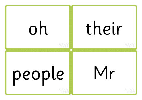 Phase Six word cards - high frequency words - Phase Five tricky words