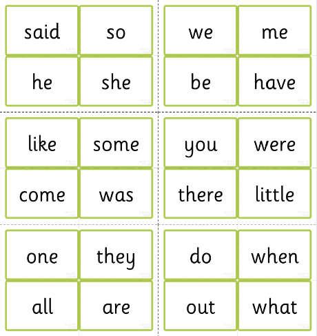 Phase Four word cards - tricky words
