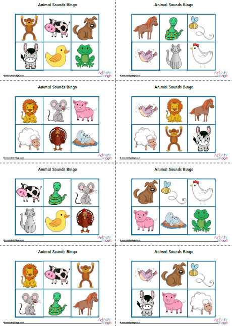 Phase One animal sounds bingo Phase One animal sounds bingo