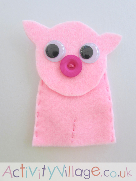 Pig Finger Puppet Craft