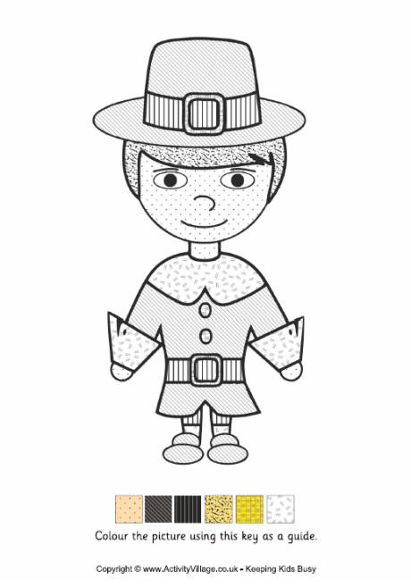 Pilgrim boy - colour by pattern